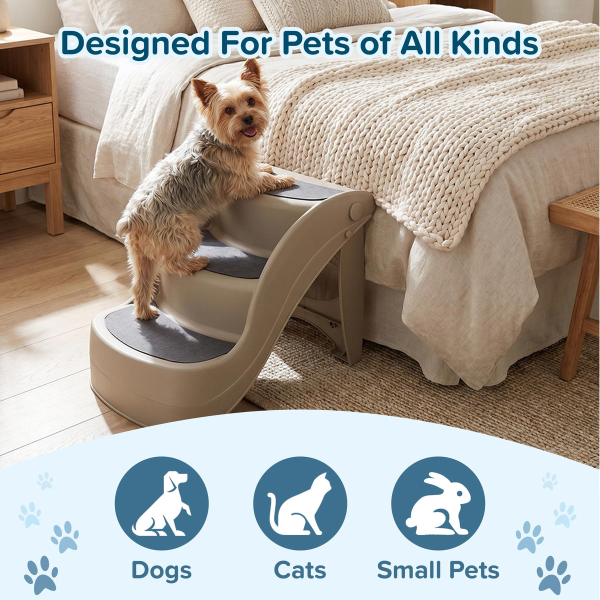 3-Step Dog Stairs with Safety Locking Pins T3317