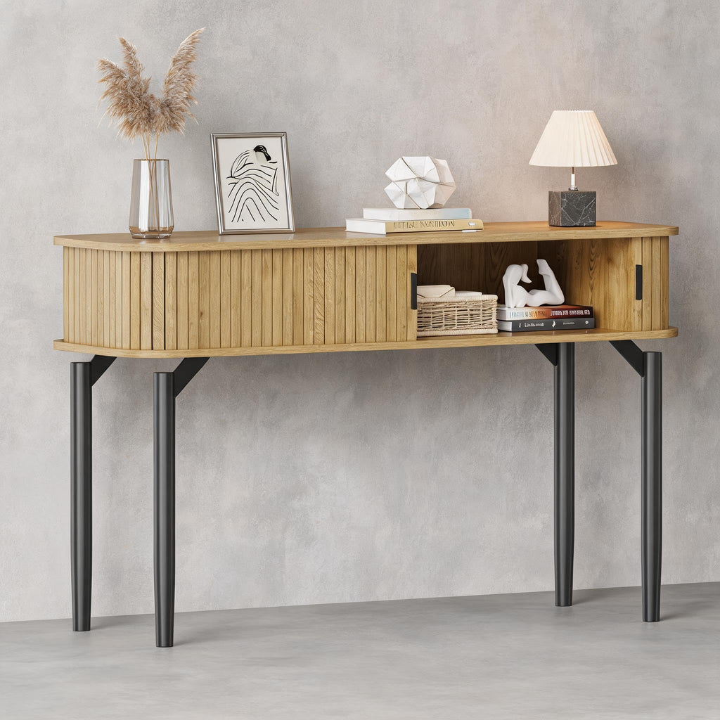 47 in Fluted Console Table with Storage U286