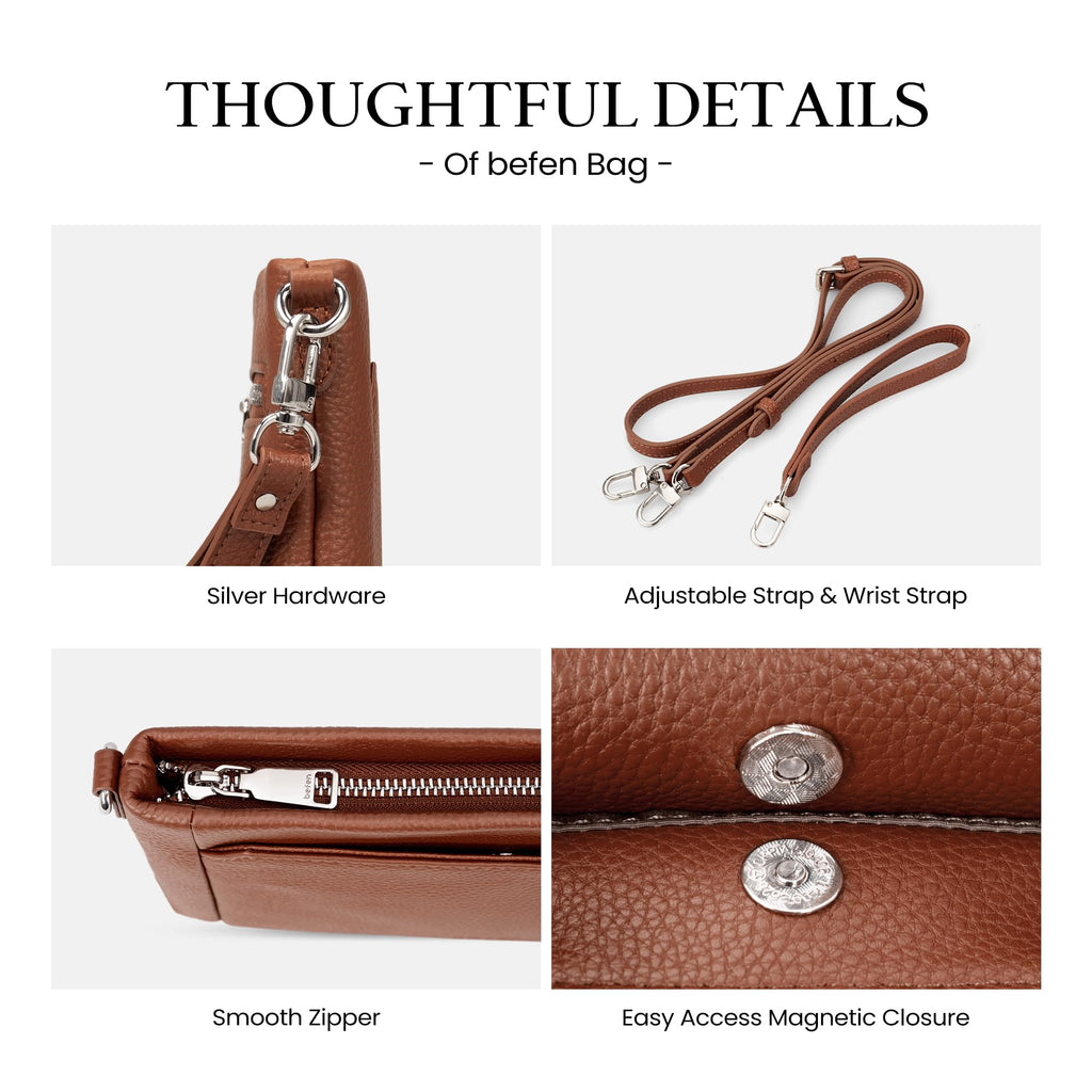 Genuine Leather Wristlet Wallet with Built in Wallet J85167