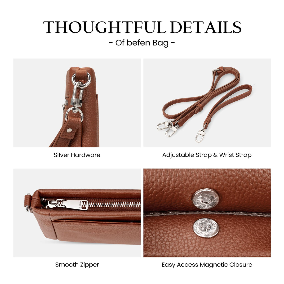 Genuine Leather Wristlet Wallet with Built in Wallet J85167