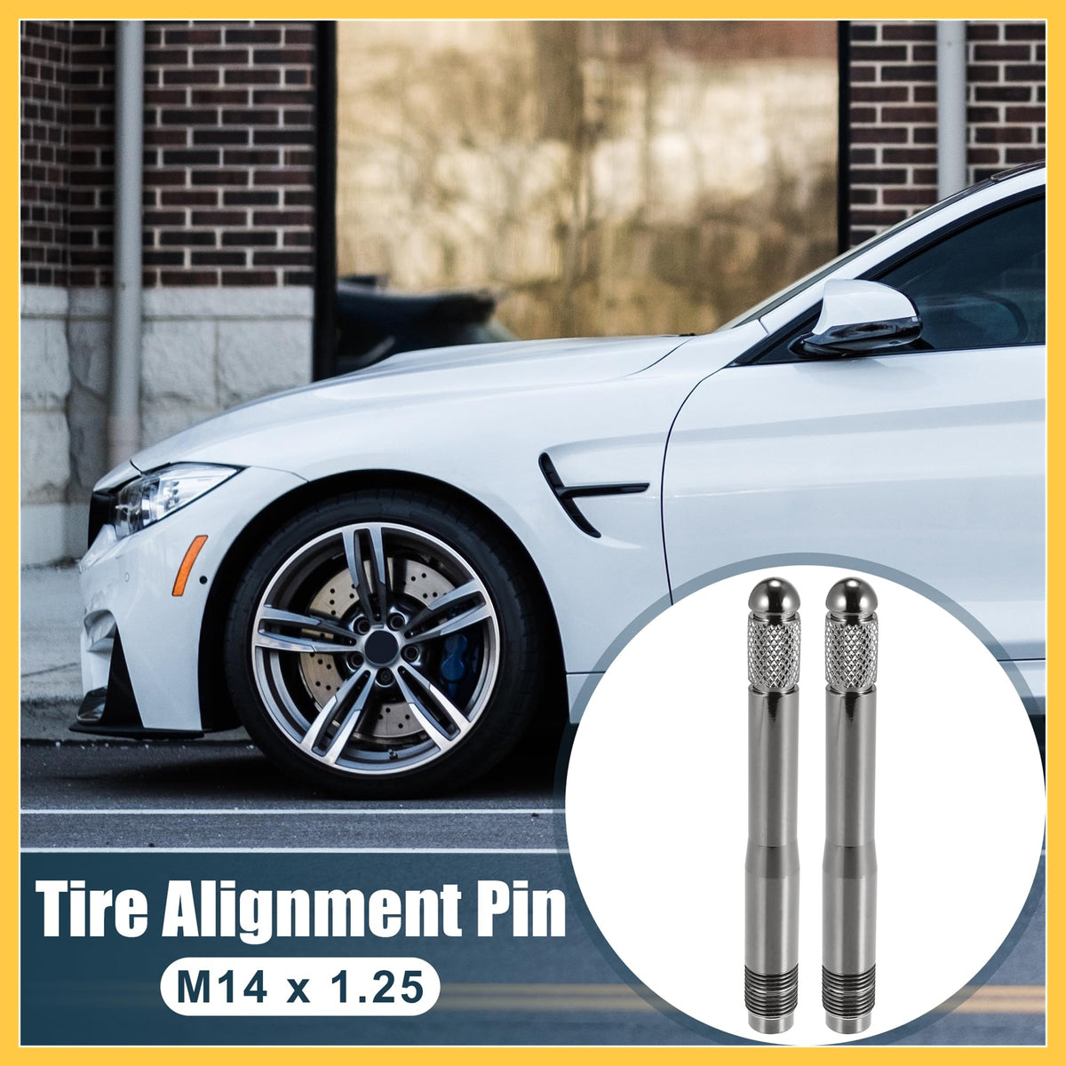 2pcs Stainless Steel Wheel Hangers Alignment Pin M14x1.25 O26716