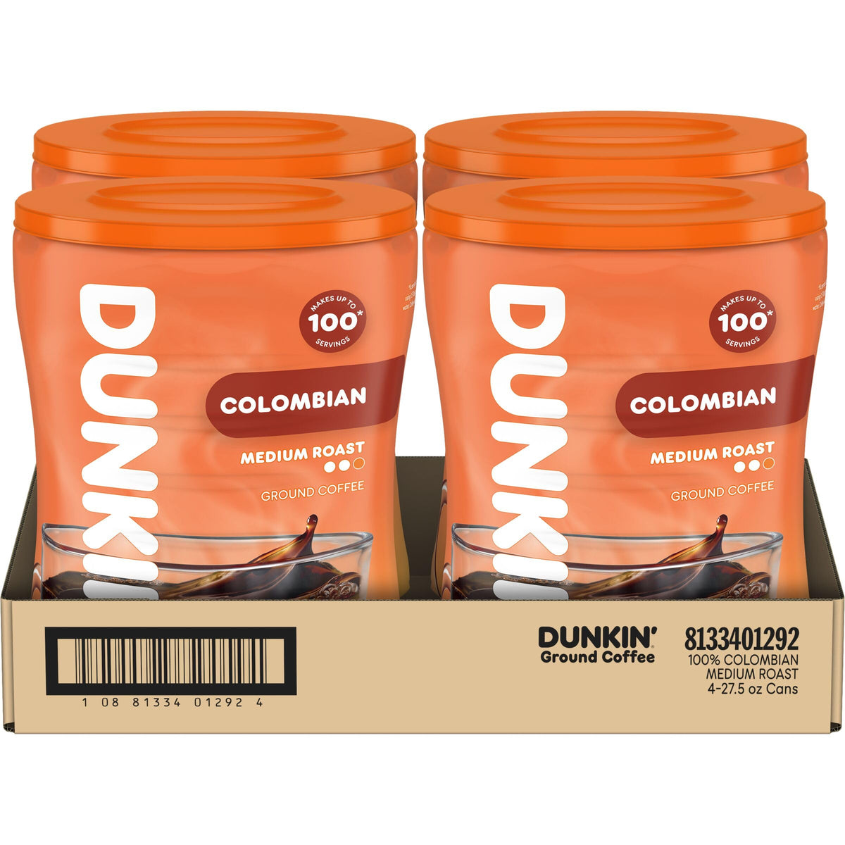 Colombian Medium Roast Ground Coffee 4 Canisters N60732