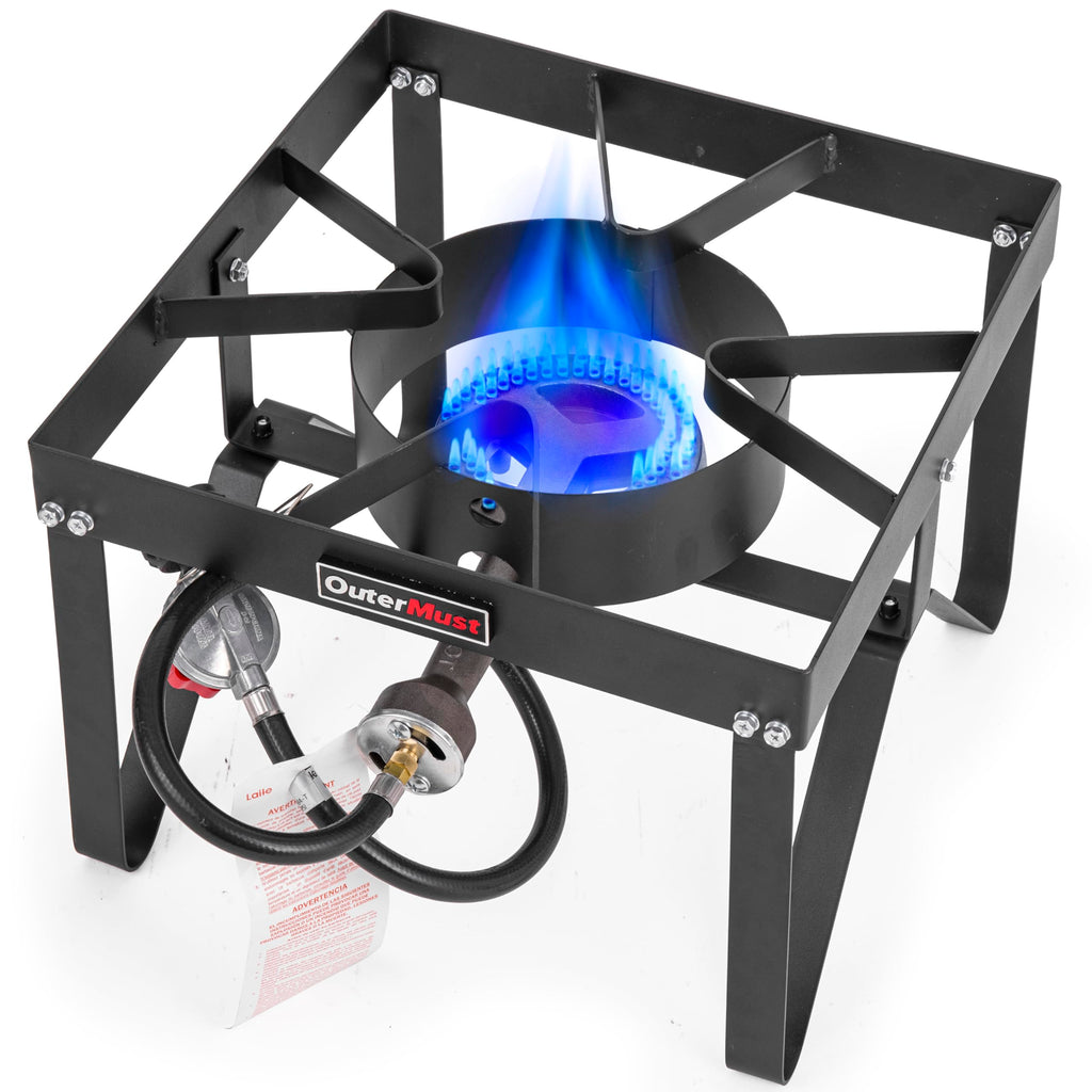Heavy Duty Propane Burner with 10 PSI Regulator and Cast Iron H6614
