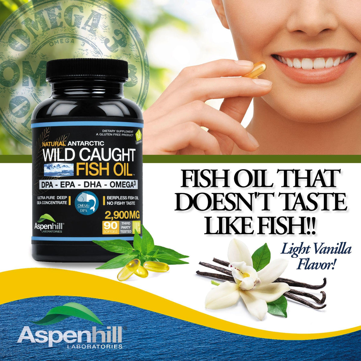 2900 mg Omega-3 Fish Oil 90 SoftGels H3357