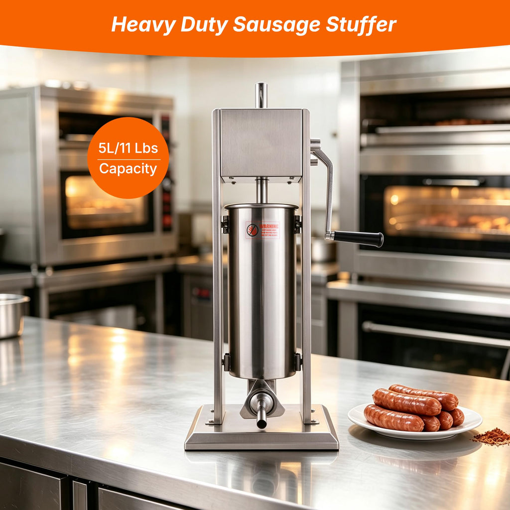 Stainless Steel Vertical Sausage Stuffer 11Lb/5L E9820