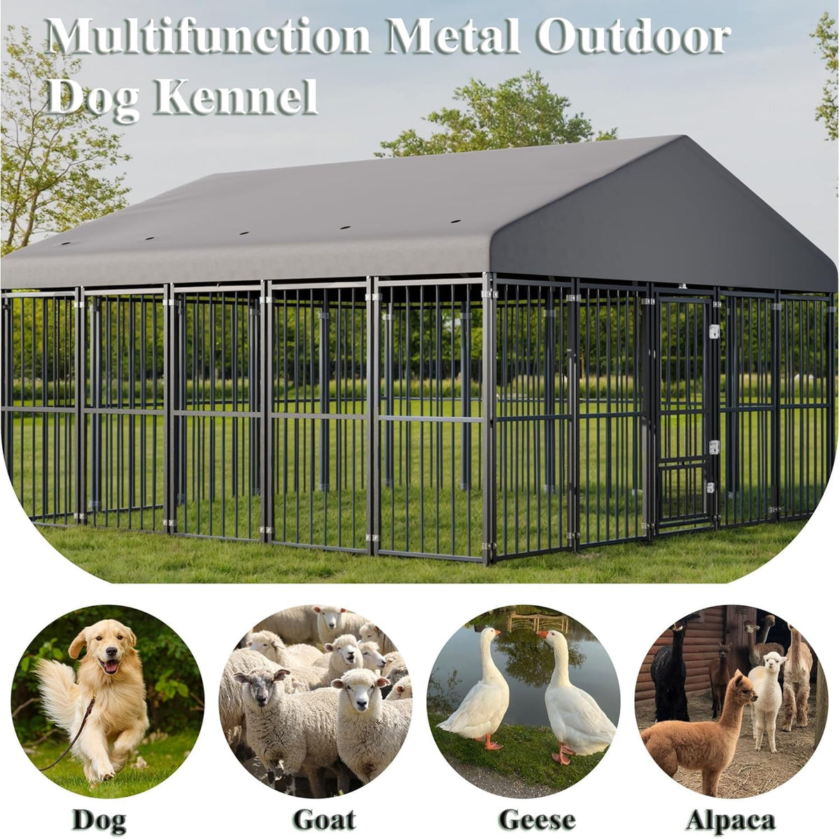 10x14FT Heavy Duty Large Dog Kennel Outdoor O22690