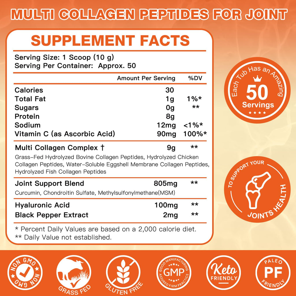 Multi Collagen Peptides Powder with MSM & CS I250058