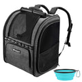 Dark Grey Breathable Mesh Cat Backpack Carrier B5126