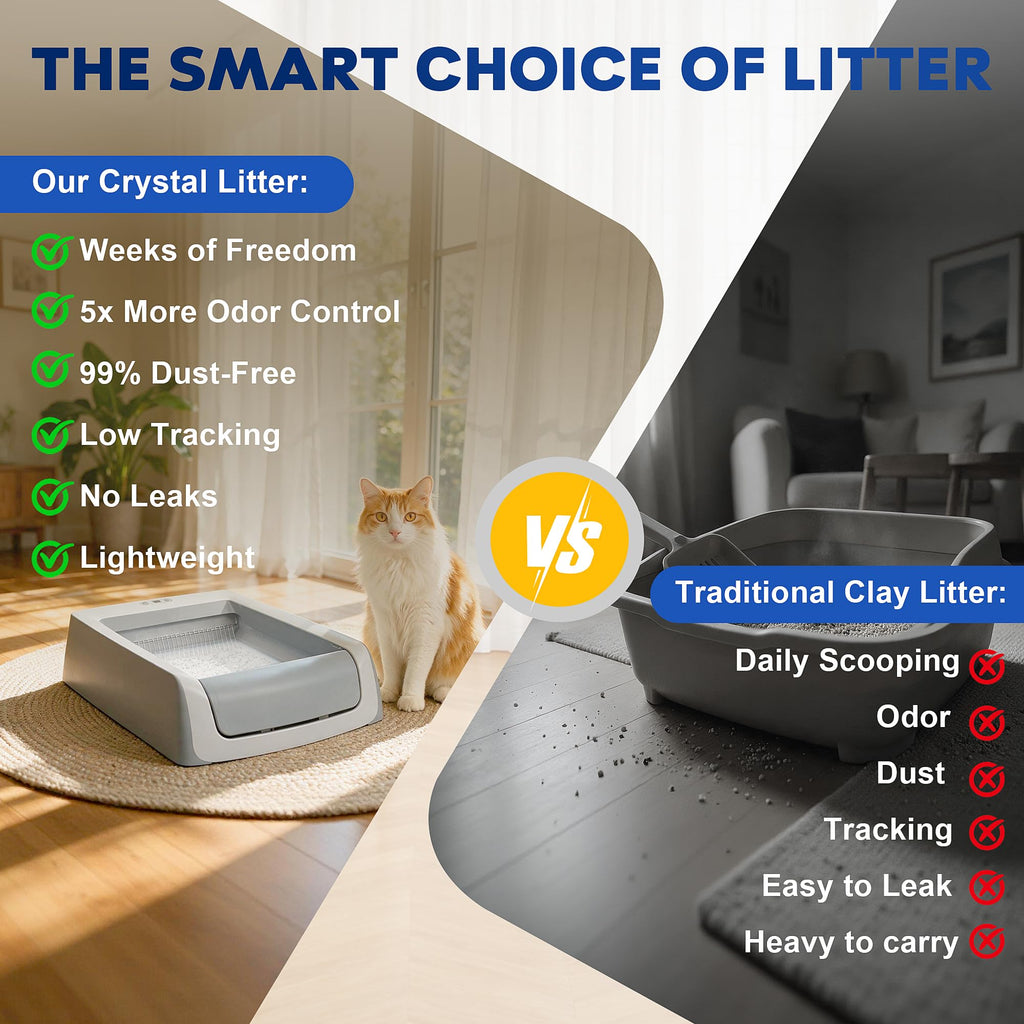 Crystal Cat Litter Tray Refill White 6-Pack E826