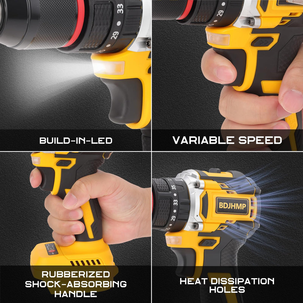 3/8" Brushless Compact Drill Tool Set with Drill Bit and Sockets D480