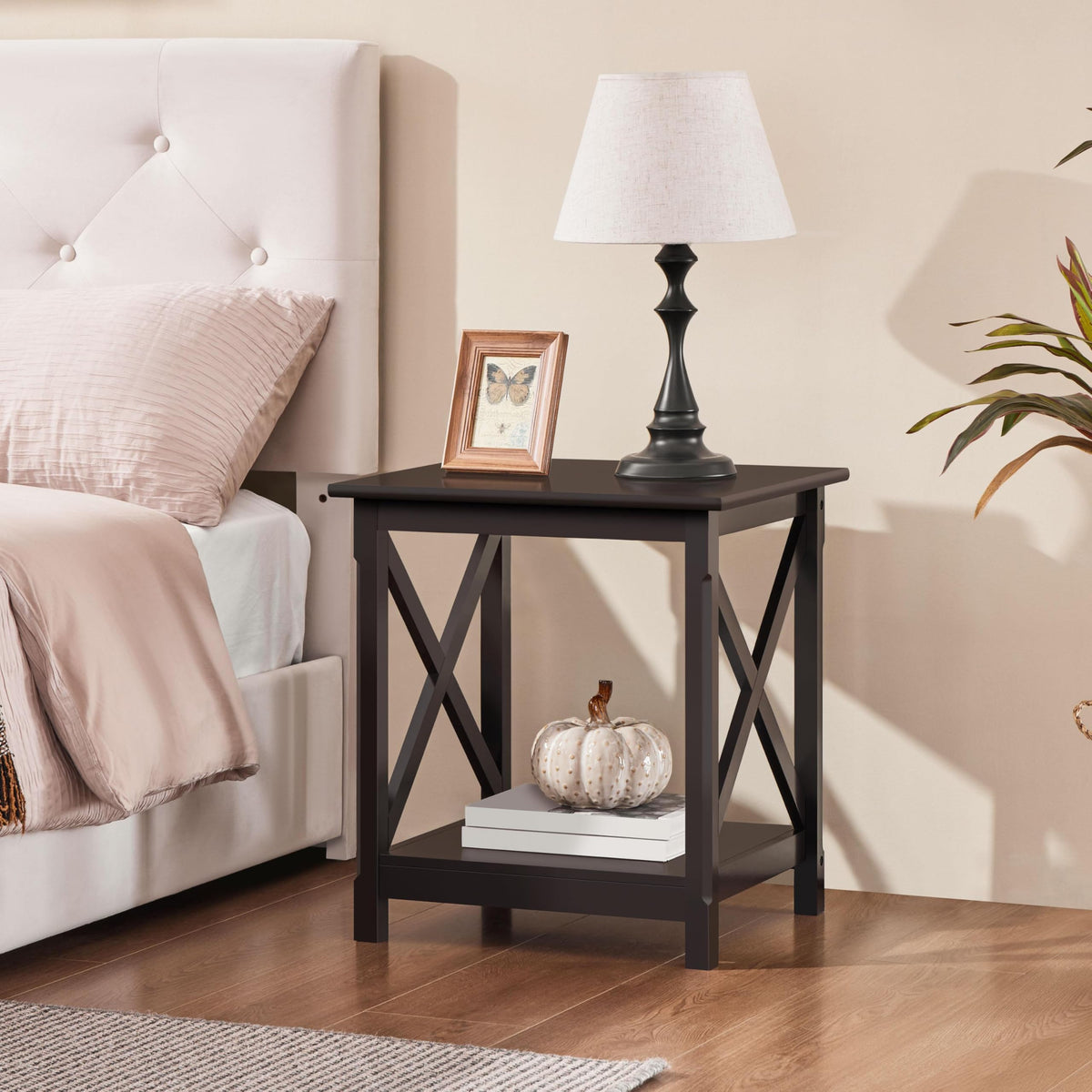 Espresso 20 x 18 Inch End Table Set of 2 V259249