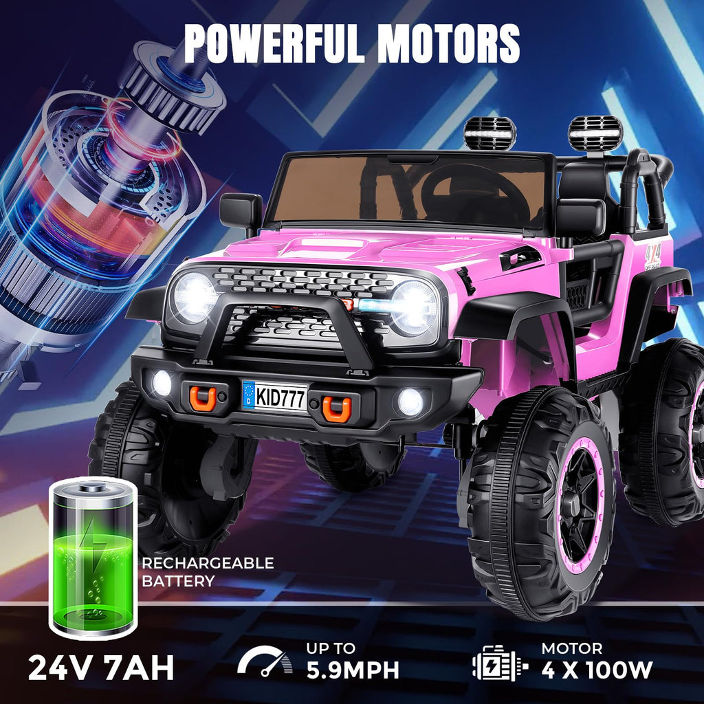 24V Pink Ride on Toy Car C5961