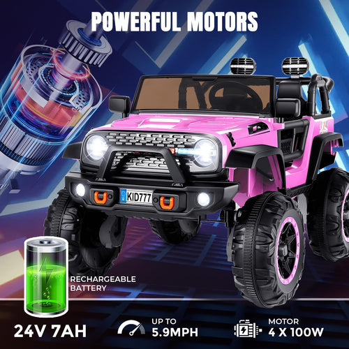 24V Pink Ride on Toy Car C5961