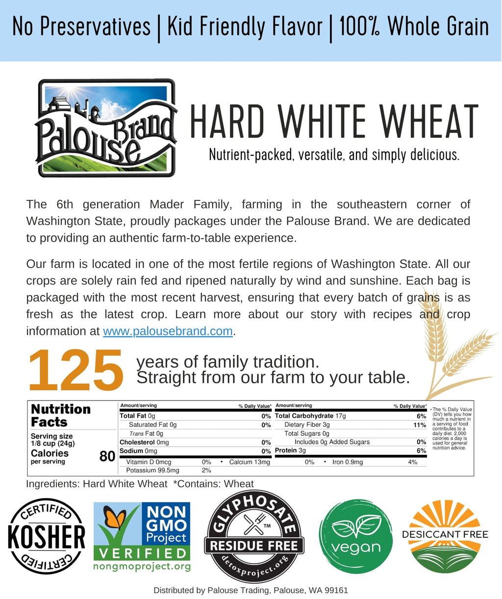 Hard Red Winter and Spring White Wheat Berries 100 LBS F20715