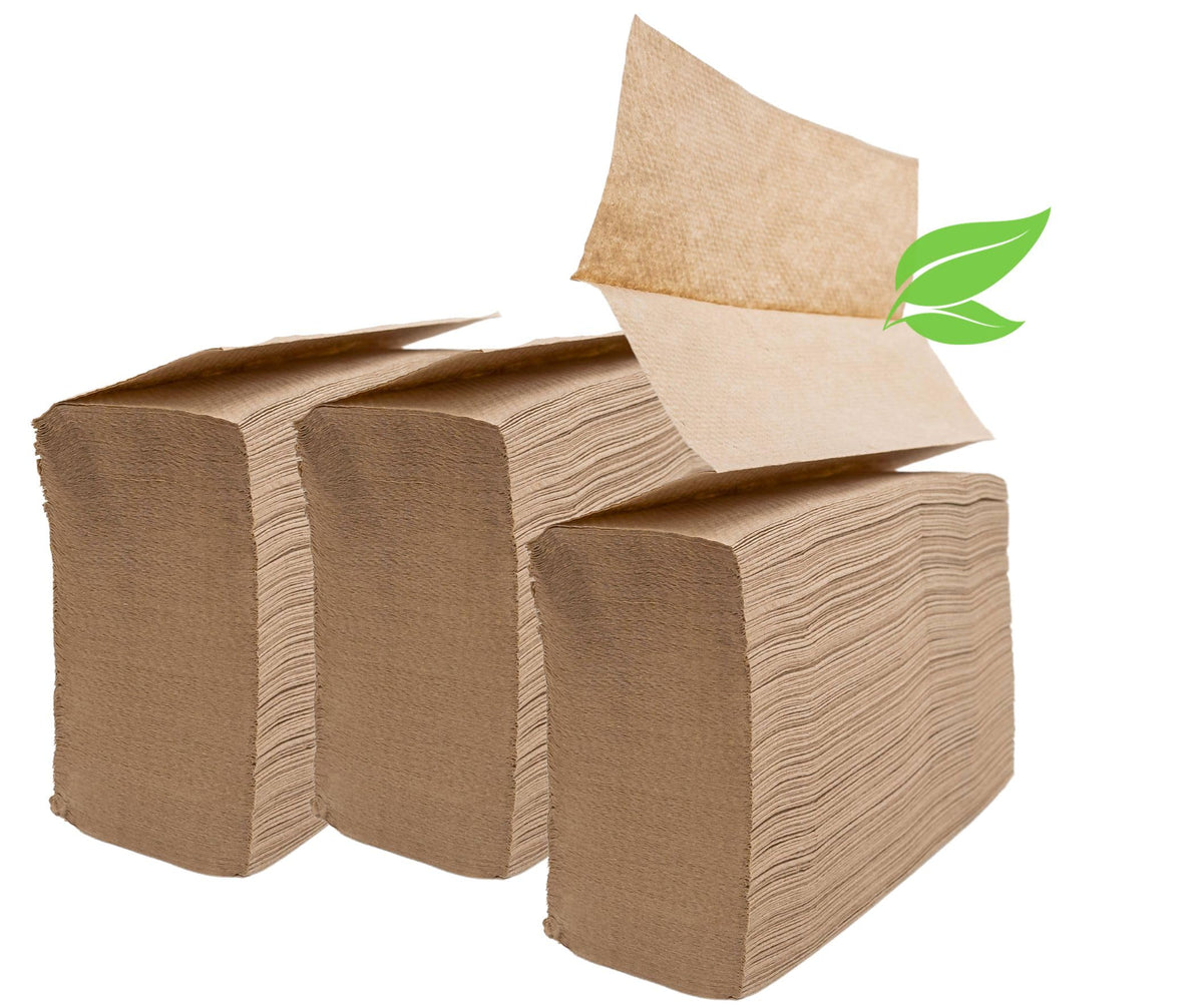 Brown Unbleached Z-Fold Paper Towels 1000ct V649