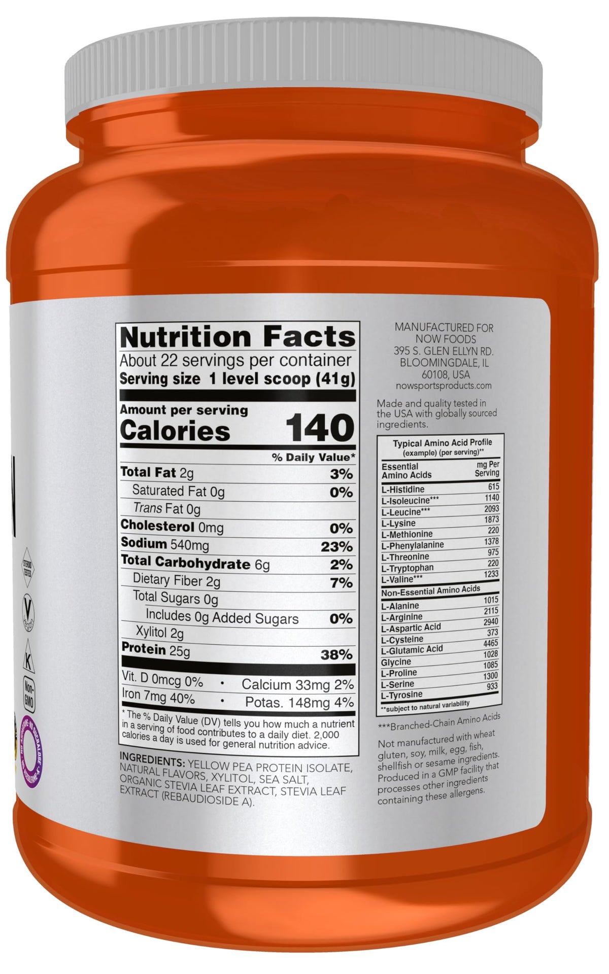 Pea Protein 25 g With BCAAs Vanilla Toffee 2 lbs B151649
