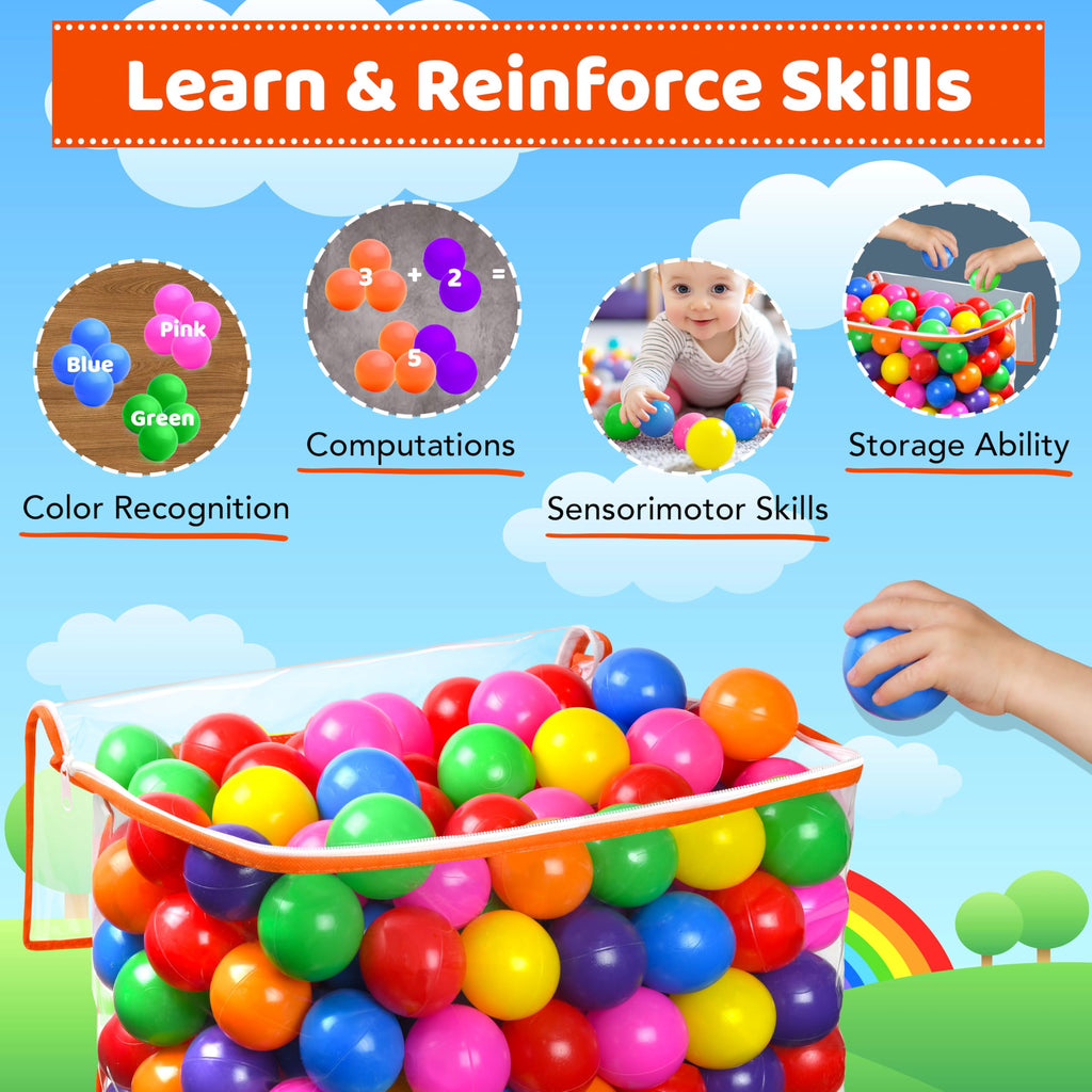 Ball Pit Balls with Reusable Storage Bag G6179