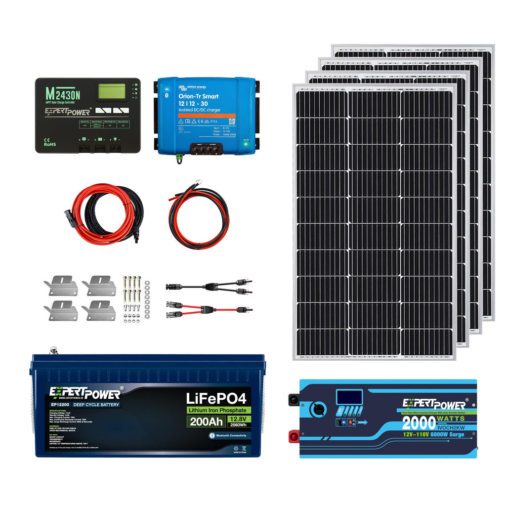12V 200Ah LiFePO4 400W Solar Panel Kit Q939646