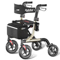 Foldable Aluminum Rollator Walker with Seat and 10" Wheels R4505