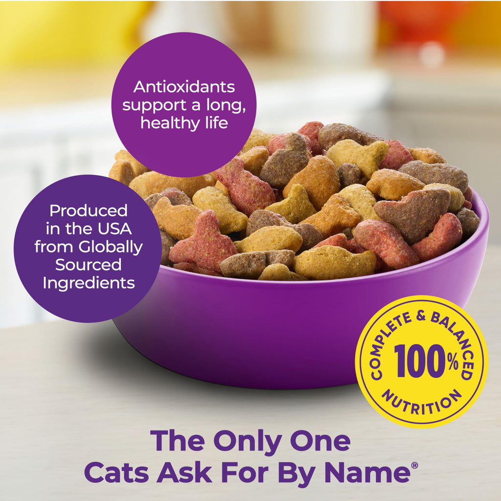 Dry Cat Food 6.3 Pound Bag + Wet Cat Food Variety Pack 2.75 Ounce Cups (Pack of 24) X394912