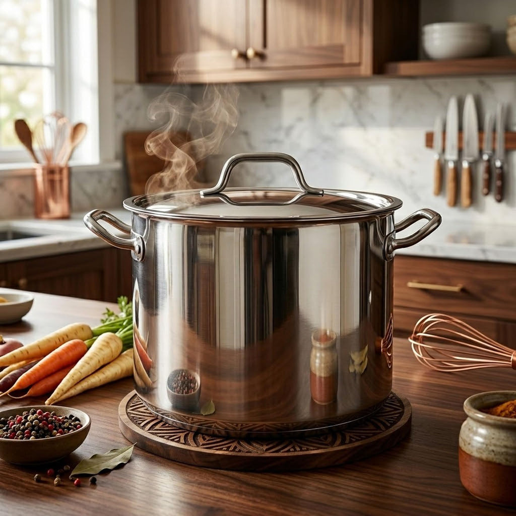 60 Qt Stainless Steel Stockpot with Lid W70785