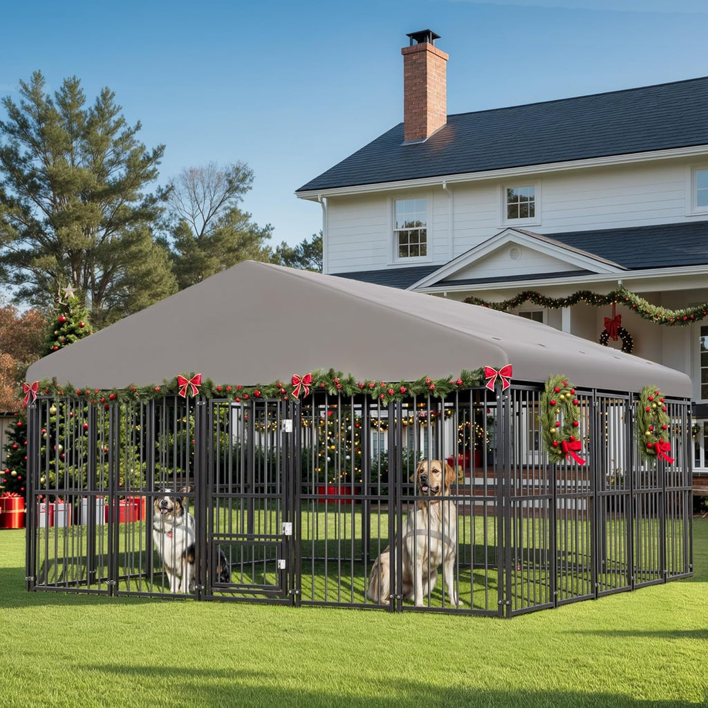 10x14FT Heavy Duty Large Dog Kennel Outdoor O22690