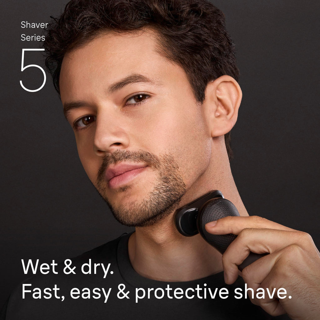 Black Wet & Dry Electric Shaver with Trimmer B1775