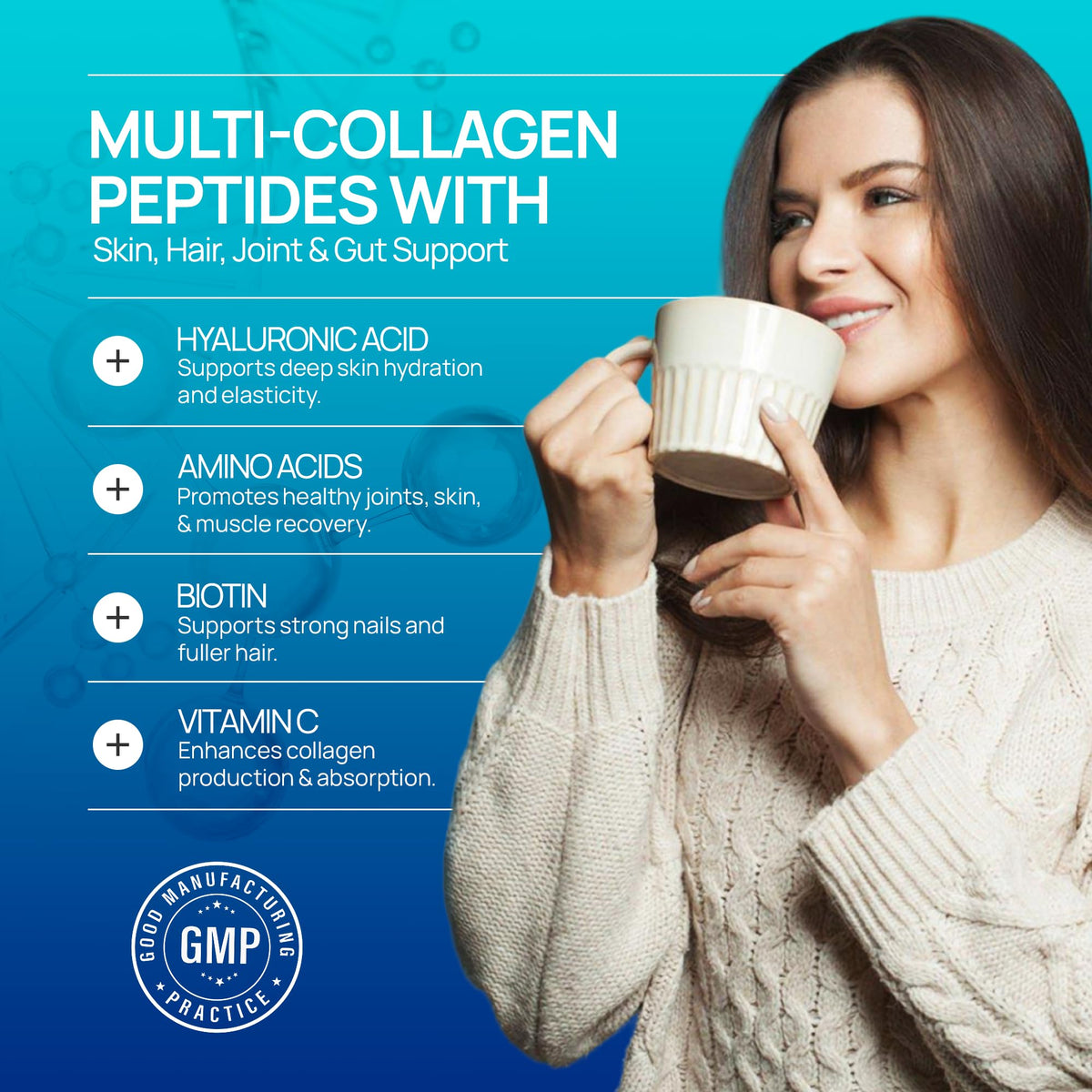Multi Collagen Peptides Powder Unflavored Sugar Free 1.1 lb P951
