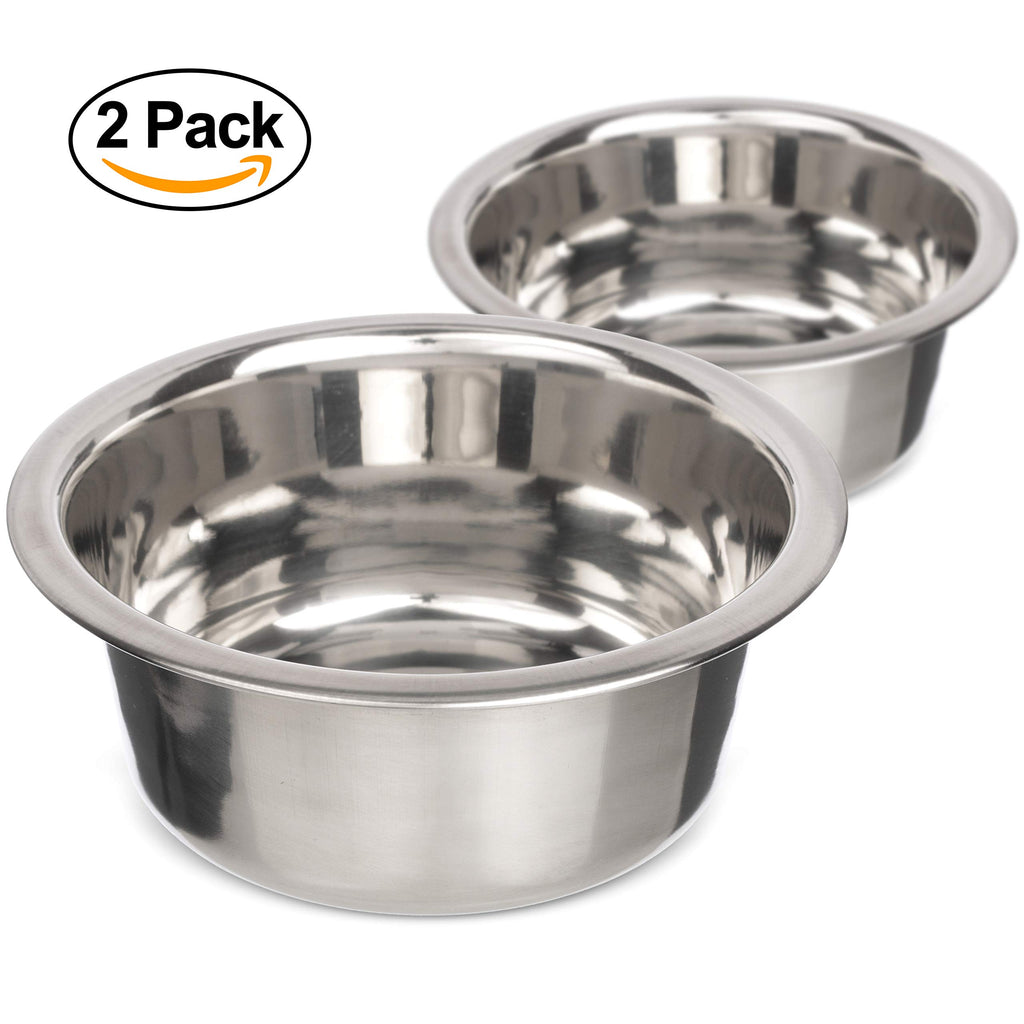 2.2 Cup Stainless Steel Dog Bowls Set of 2 S570216