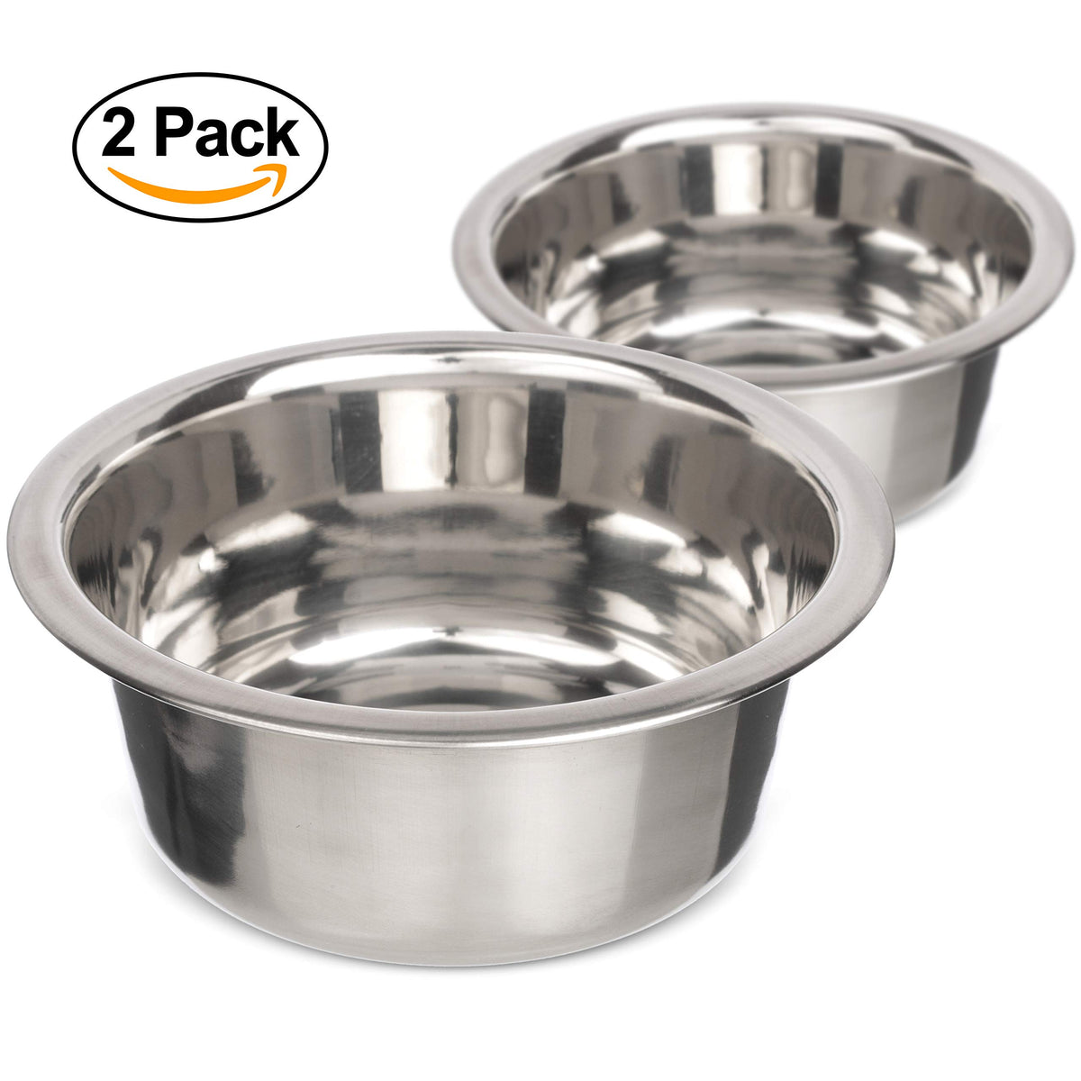 2.2 Cup Stainless Steel Dog Bowls Set of 2 S570216