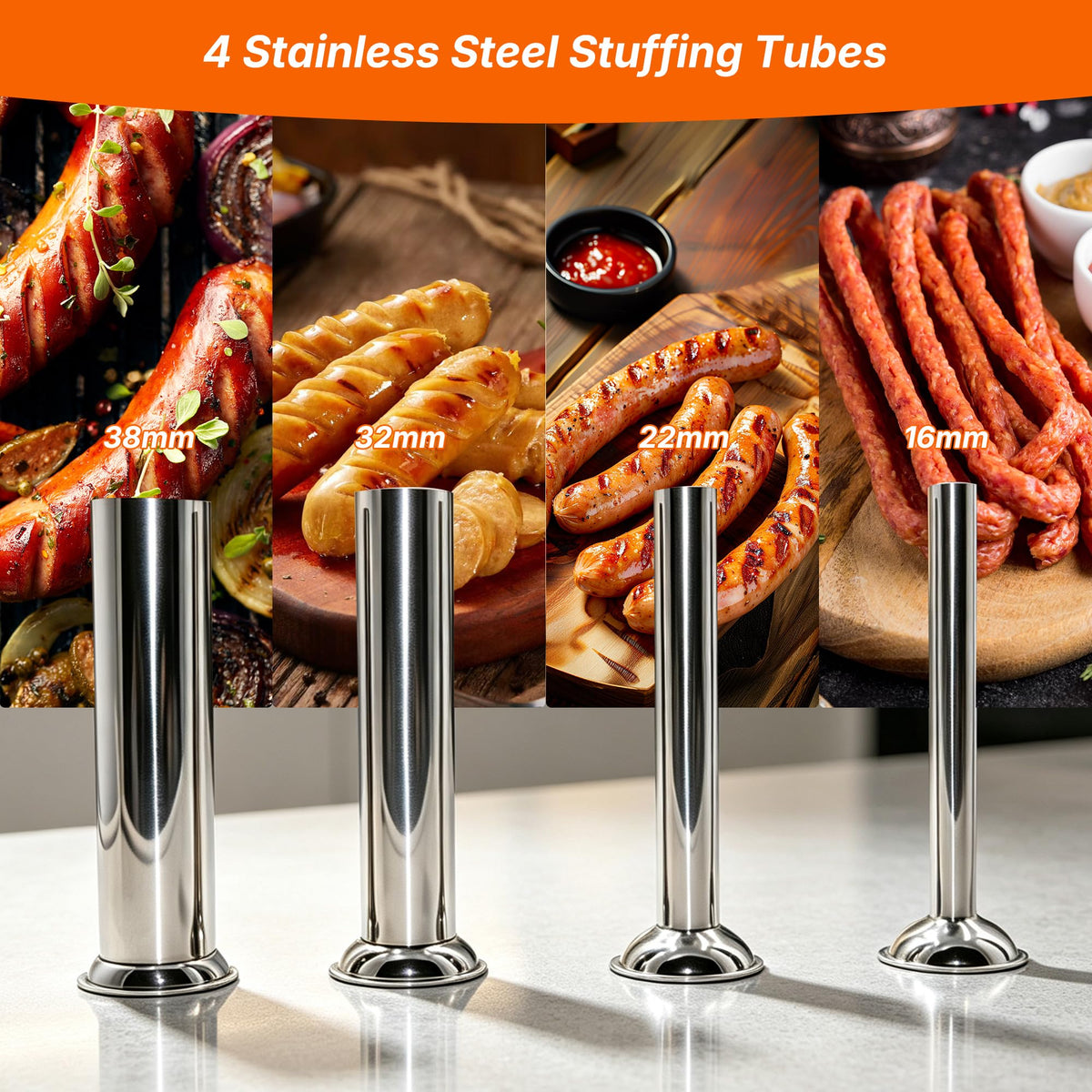Stainless Steel Vertical Sausage Stuffer 11Lb/5L E9820