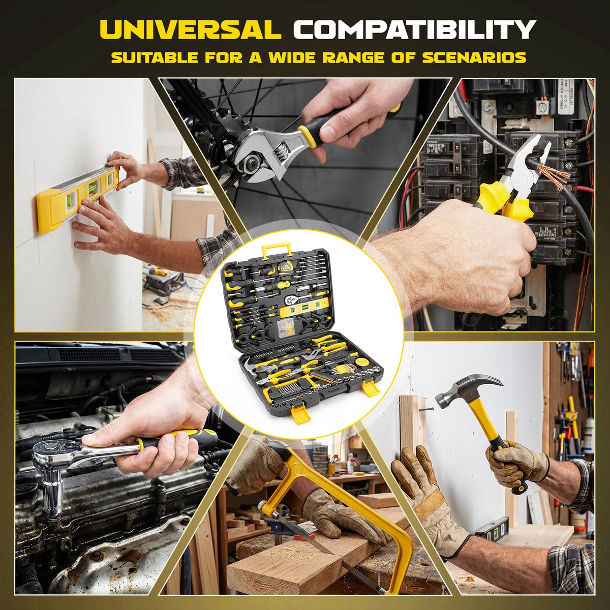 155 Pcs Household Tool Set with Toolbox X913