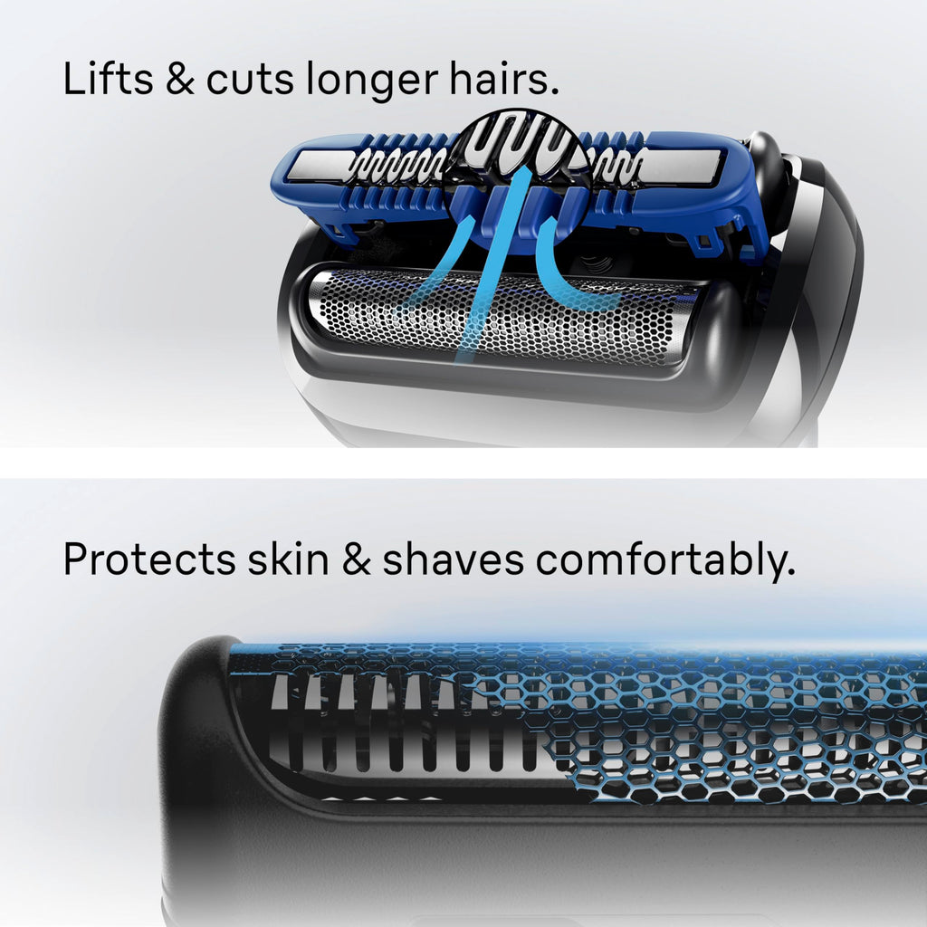Black Wet & Dry Electric Shaver with Trimmer B1775