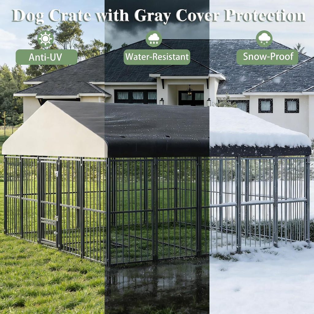 10x14FT Heavy Duty Large Dog Kennel Outdoor O22690