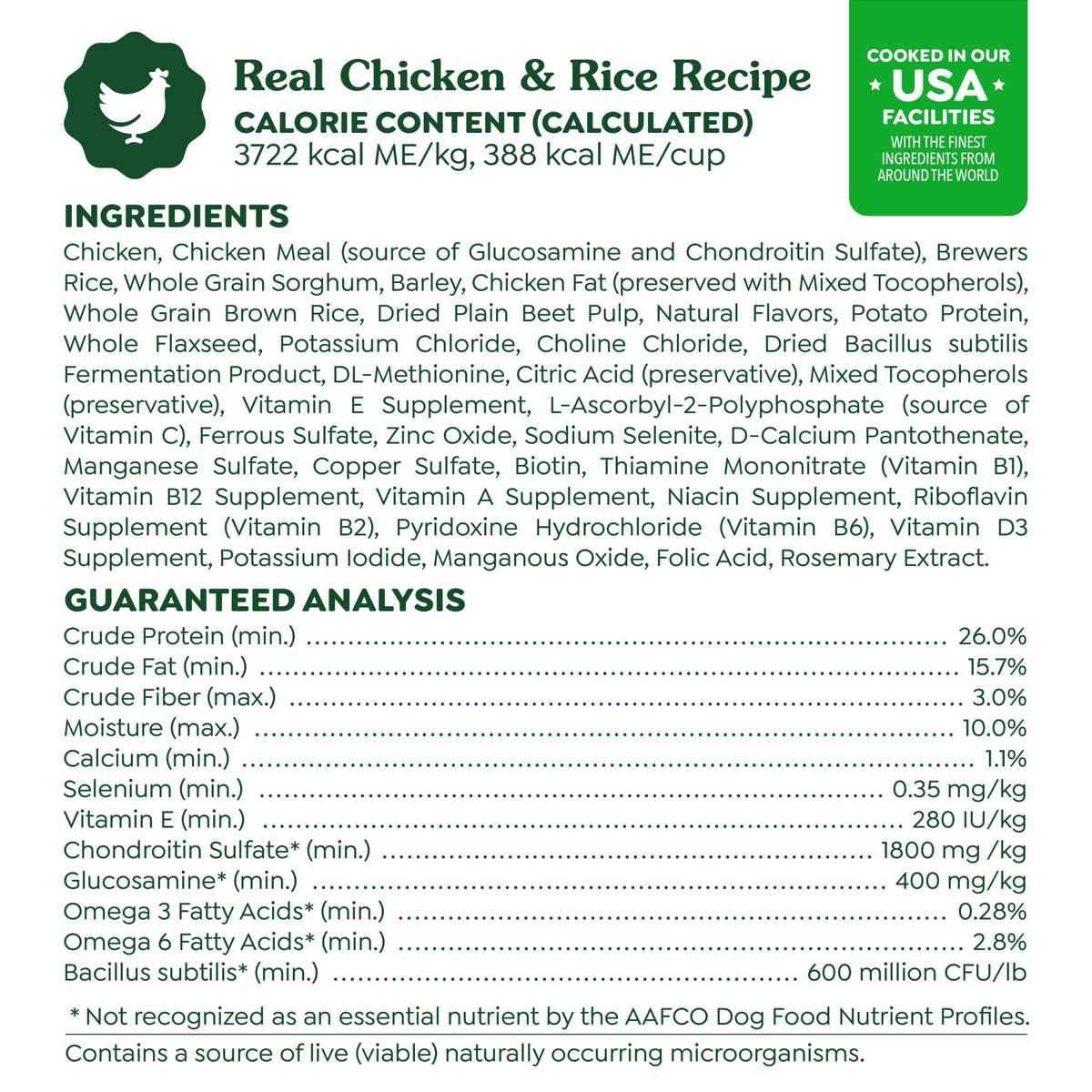 Chicken & Rice Dry Dog Food 15 lb X20416