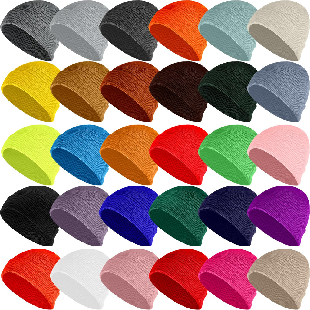 30 Pack Kids Winter Knit Beanies E831608