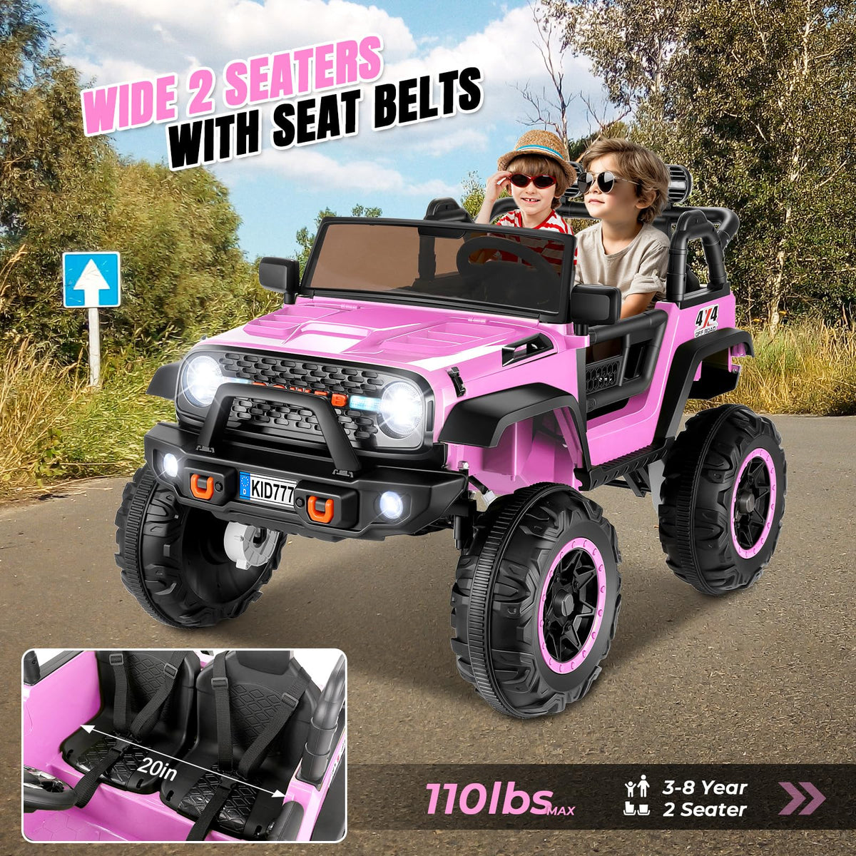 24V Pink Ride on Toy Car C5961