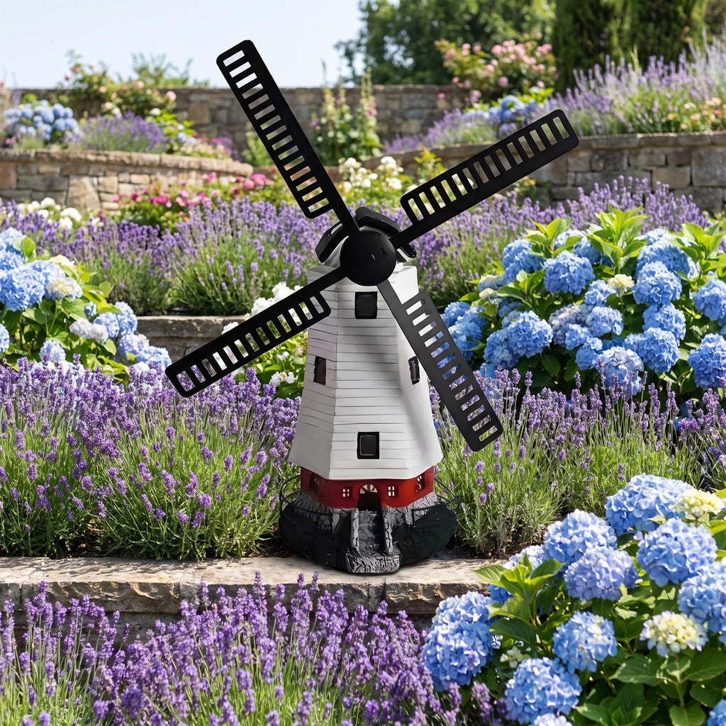 Solar Powered LED Lighthouse Garden Statue X405593